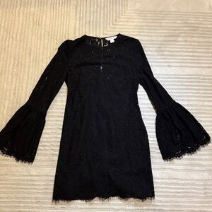 Rachel Zoe Black Lace Mini Dress